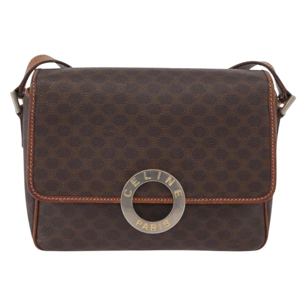Celine Macadam Circle Shoulder Bag Brown